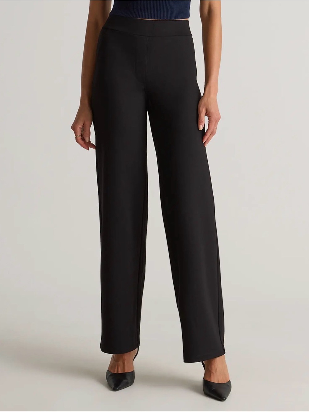 Quince Ultra-Stretch Ponte Wide Leg Pants